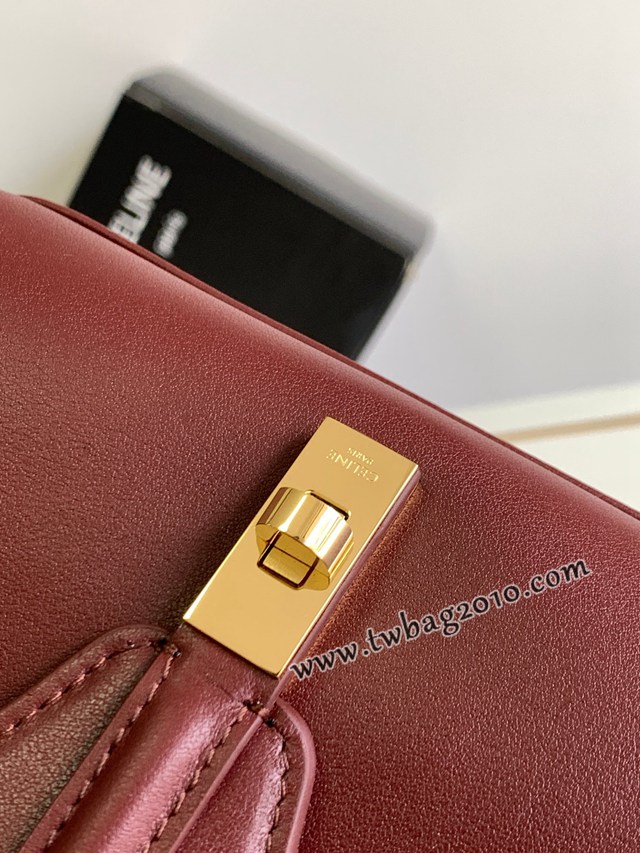 Celine專櫃23s春季新品SOFT16迷你光滑牛皮革手袋 賽琳單肩斜挎全皮女包 sldj2386